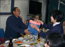 お別れ会での贈呈