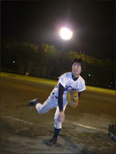 ピッチング練習の様子