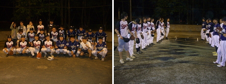 野球対抗戦の様子