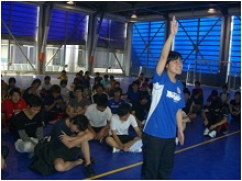 球技大会の表彰式